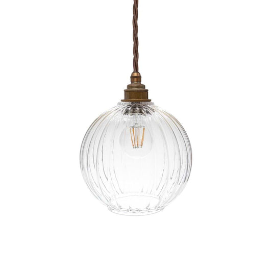Henley Fluted Glass Globe Pendant Light