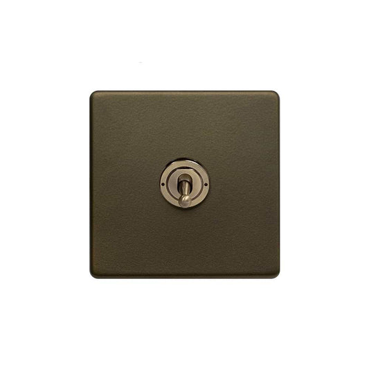 The Eton Collection Bronze 20A 1 Gang Intermediate Toggle Screwless