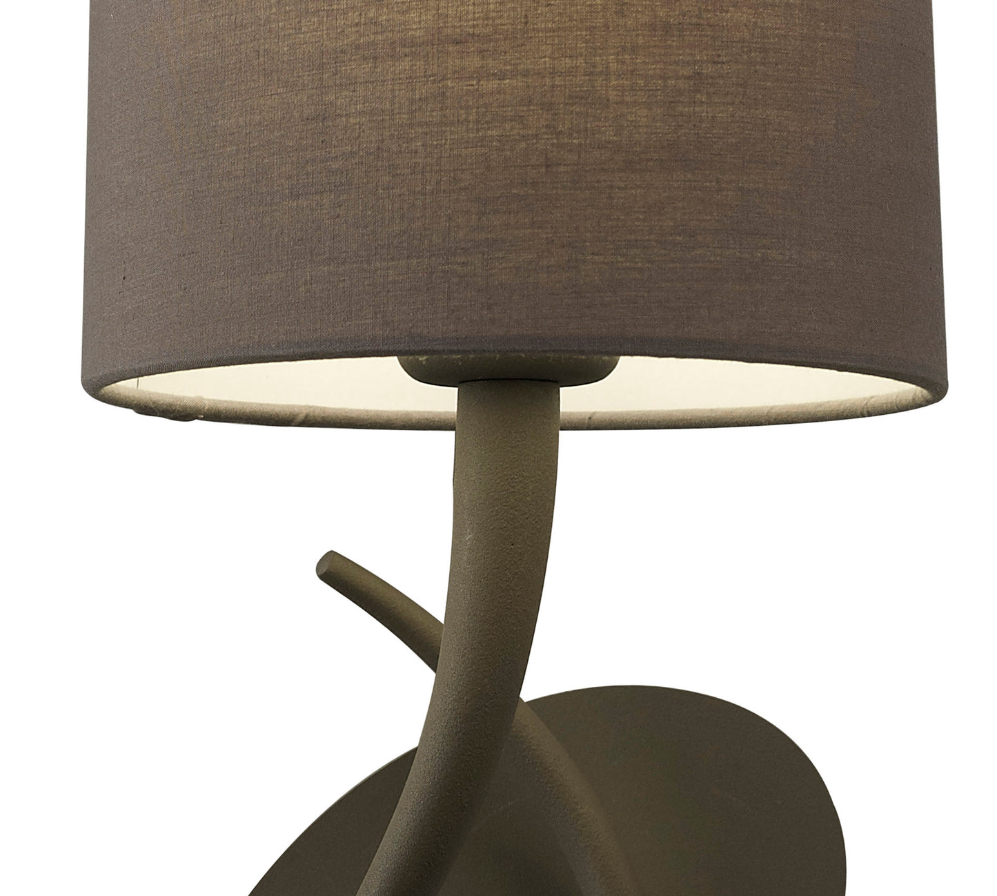 Lua Wall Lamp 1 Light E27, Ash Grey With Ash Grey Shade by Mantra