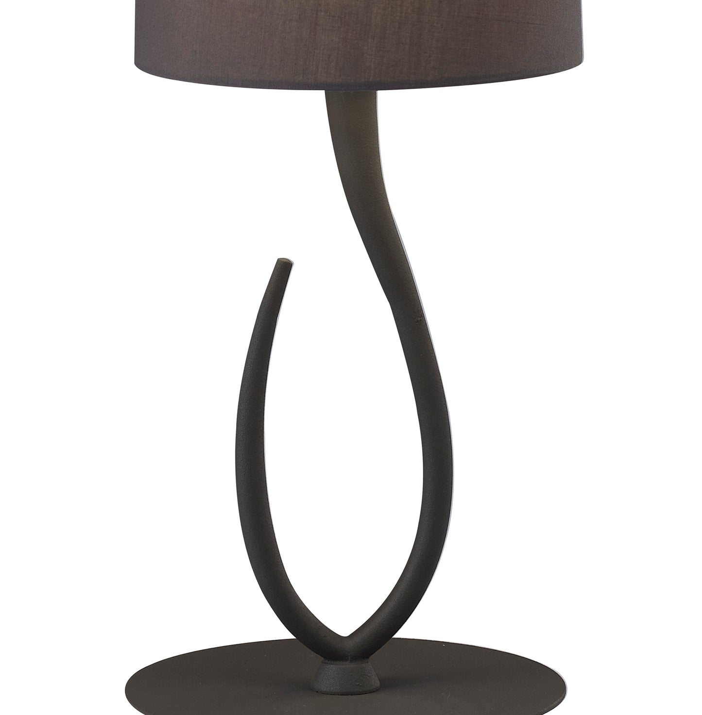 Lua Table Lamp 1 Light E27, Small Ash Grey With Ash Grey Shade by Mantra