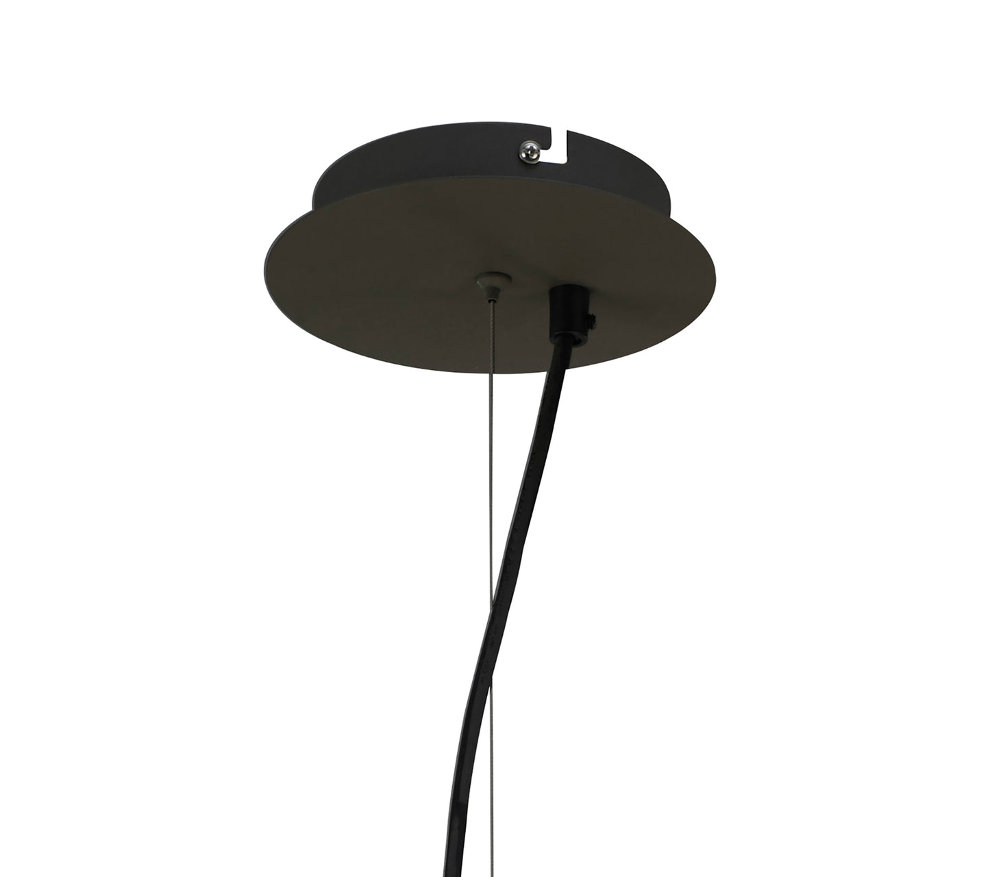 Lua Single Pendant 3 Light E27, Ash Grey With Ash Grey Shade by Mantra