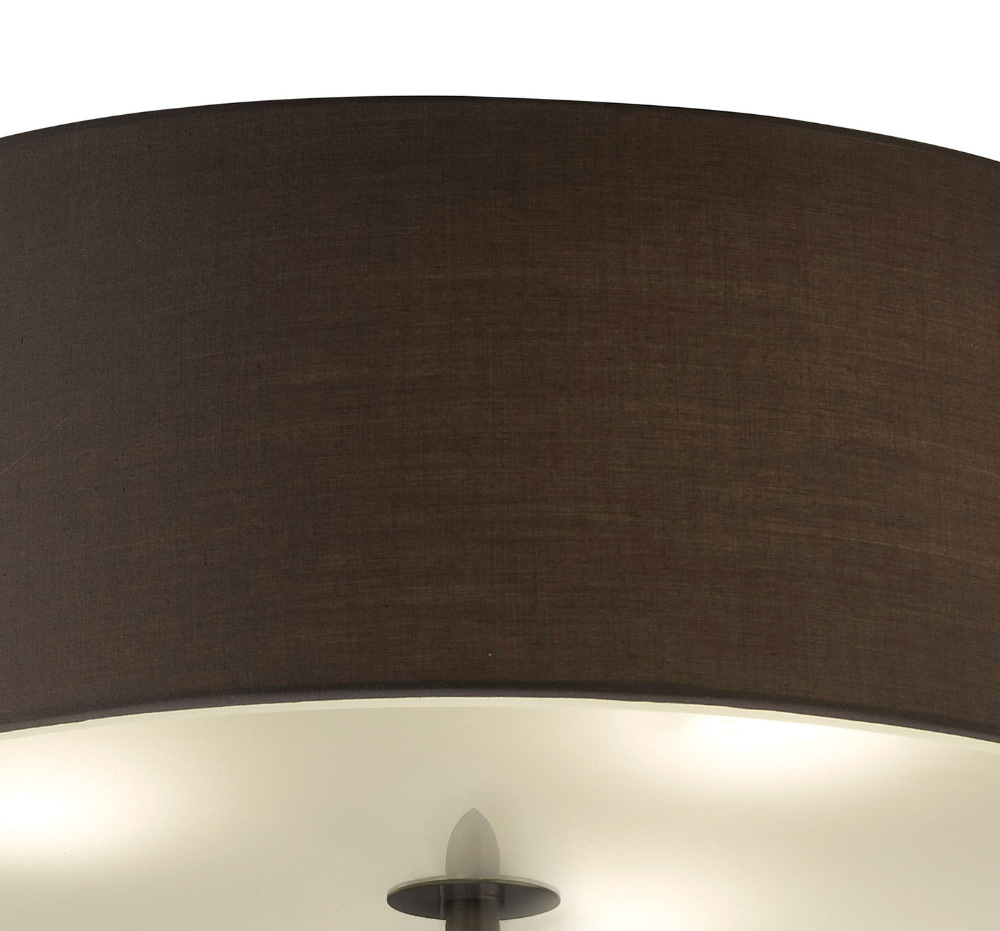 Lua Flush Ceiling 3 Light E27, Ash Grey With Ash Grey Shade by Mantra