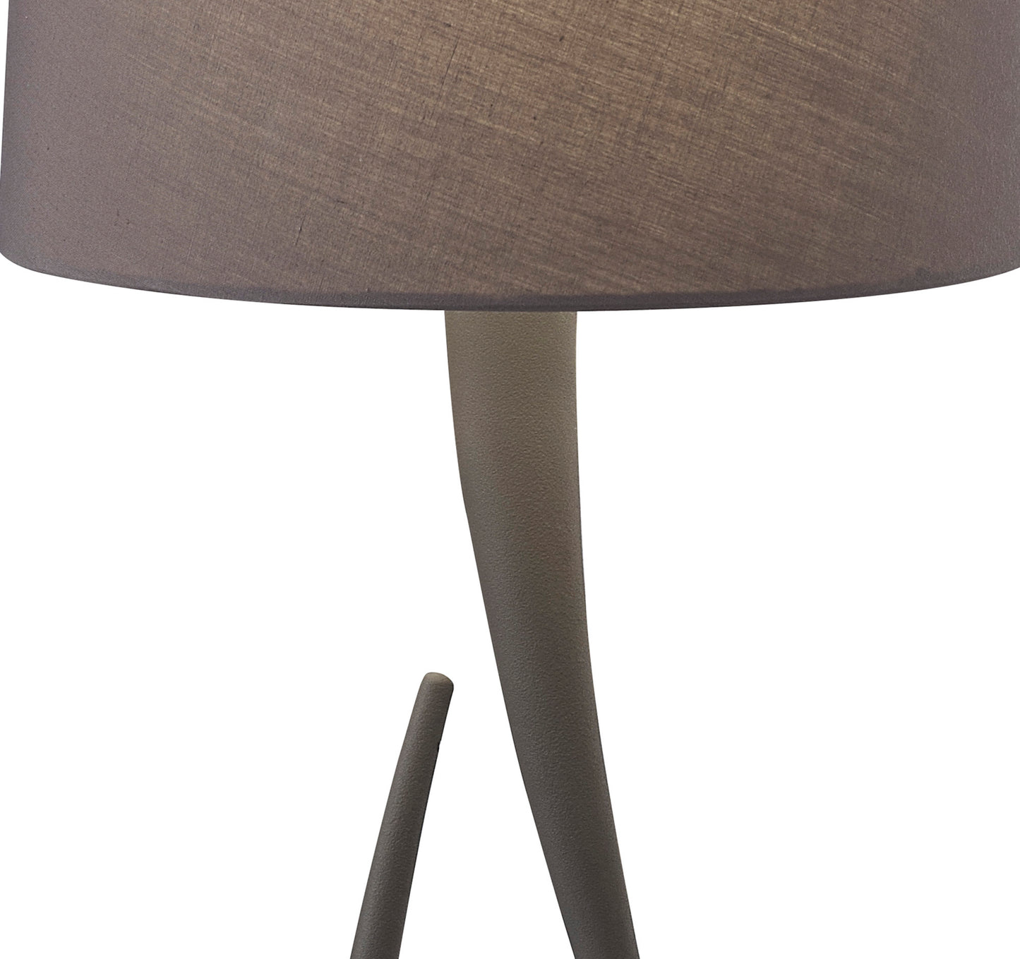 Lua Table Lamp 1 Light E27, Large Ash Grey With Ash Grey Shade by Mantra