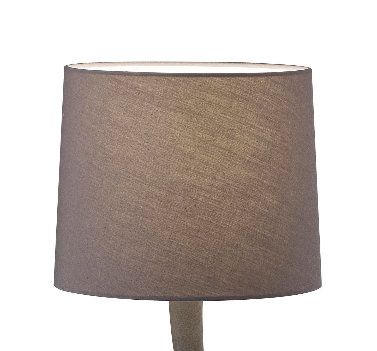 Lua Table Lamp 1 Light E27, Large Ash Grey With Ash Grey Shade by Mantra