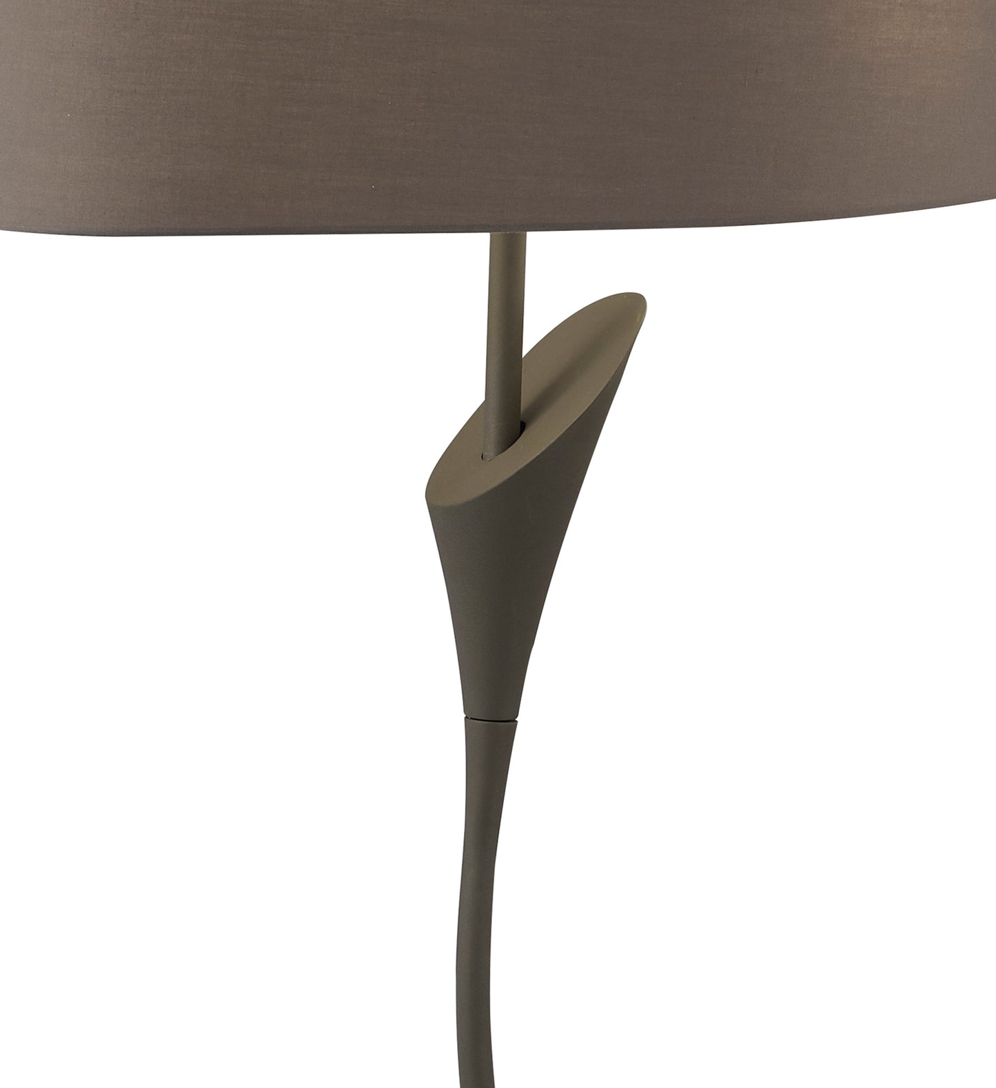 Lua Floor Lamp 2 Light E27, Ash Grey With Ash Grey Shade by Mantra