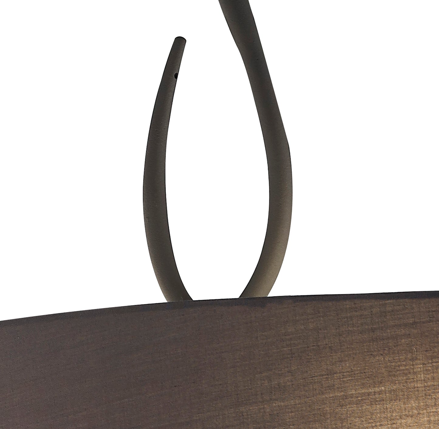 Lua Oval Semi Flush 2 Light E27, Ash Grey With Ash Grey Shade by Mantra