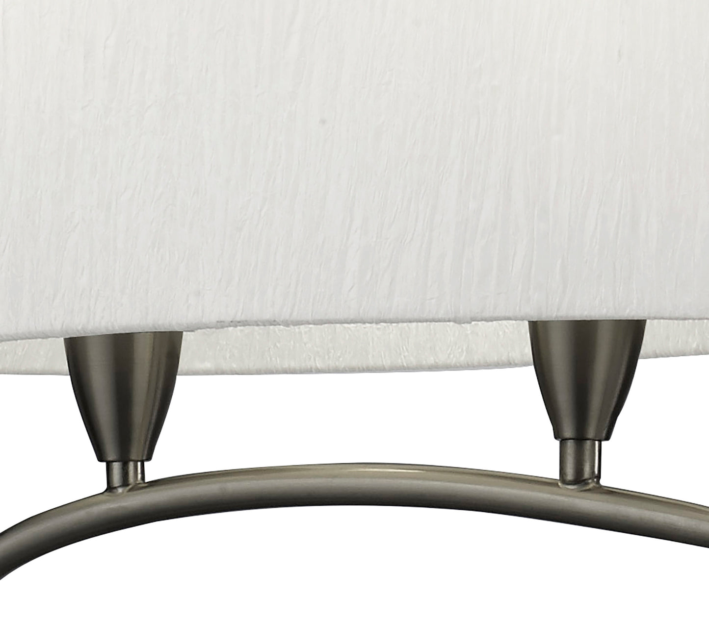 Lua Linear Pendant 2 Arm 4 Light E27, Satin Nickel With White Shades by Mantra