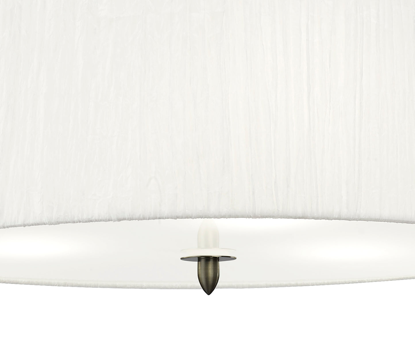 Lua Single Pendant 3 Light E27, Satin Nickel With White Shade by Mantra