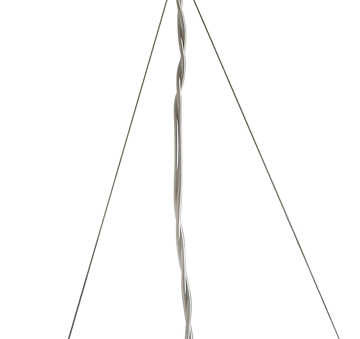 Lucca Linear Pendant 2 Arm 4 Light E27 Line, Polished Chrome With White Shades & Clear Crystal by Mantra