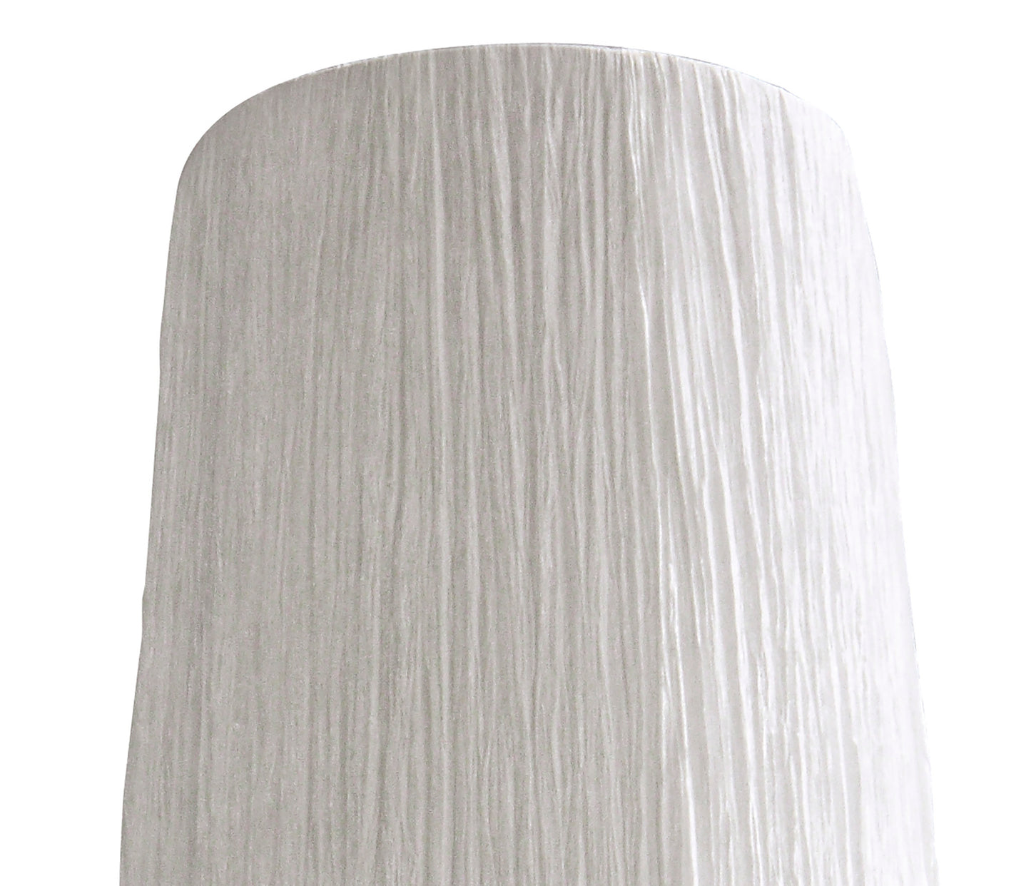 Lucca Wall Lamp Switched 1 Light E27, Polished Chrome With White Shade & Clear Crystal by Mantra