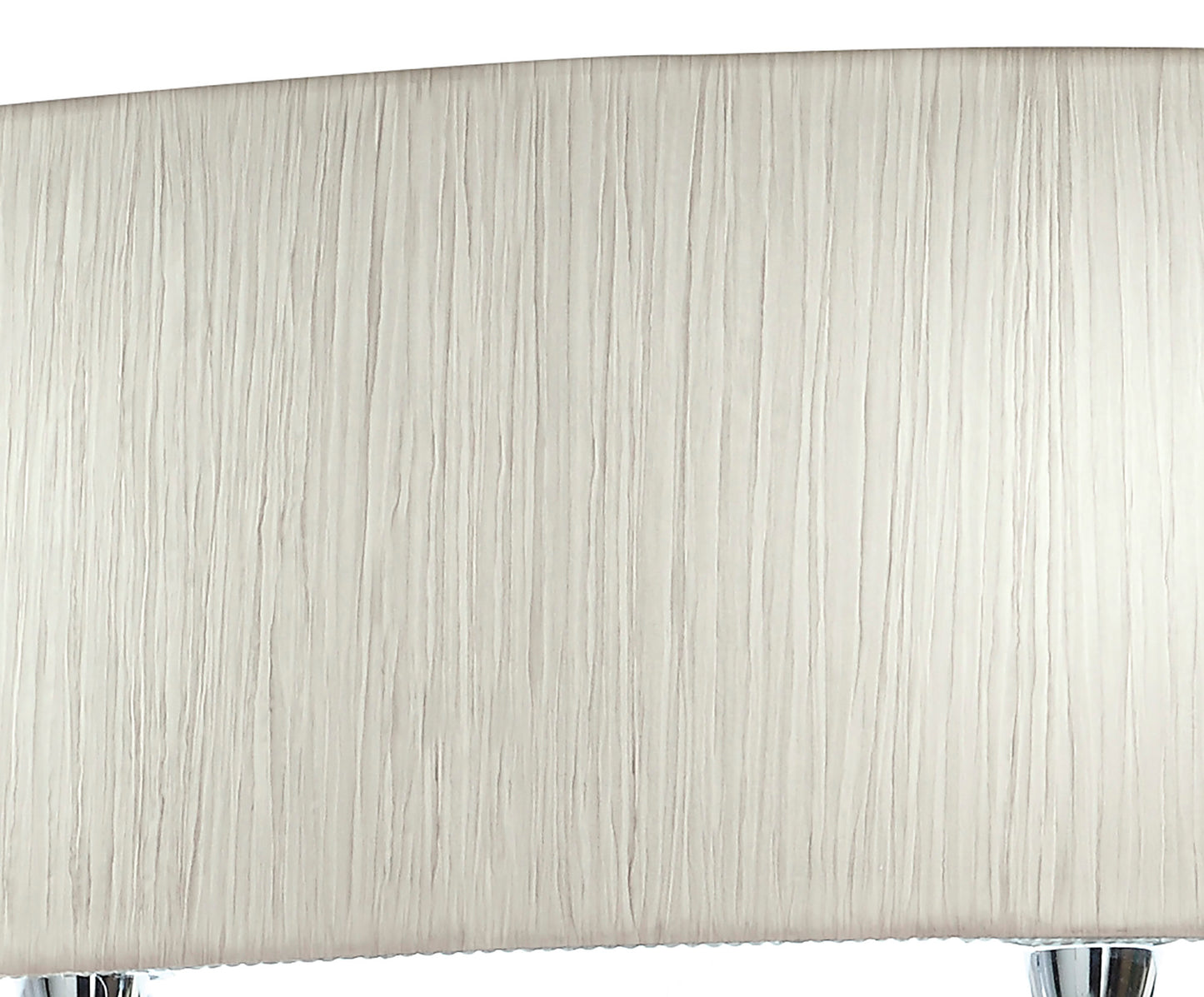 Lucca Floor Lamp 2 Light E27, Polished Chrome With White Shade & Clear Crystal by Mantra