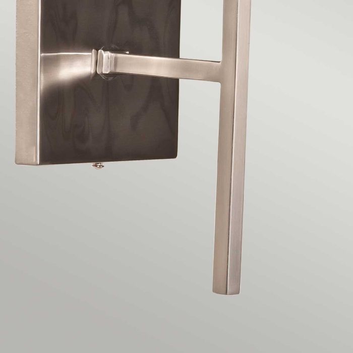 Lucerne 1 Light Wall Light - Brushed Nickel, Grey Shade