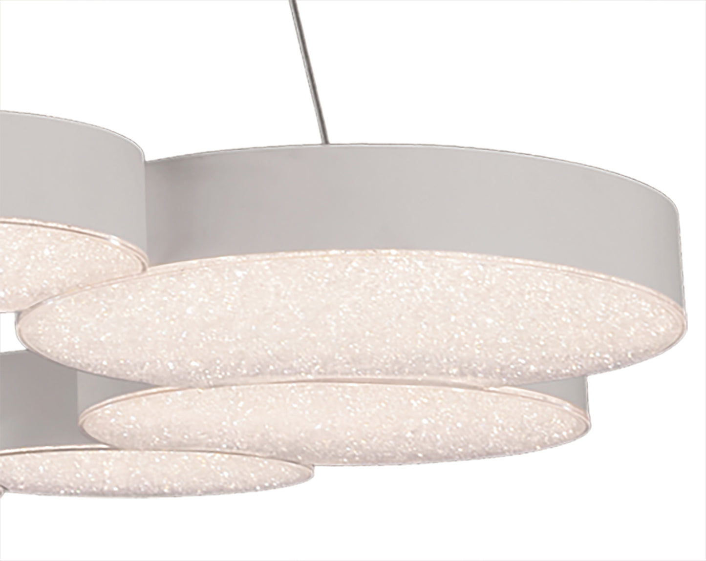 Lunas Pendant 80cm Diameter 76W LED 3000K, 3700lm, RF Remote Control White, 3yrs Warranty by Mantra