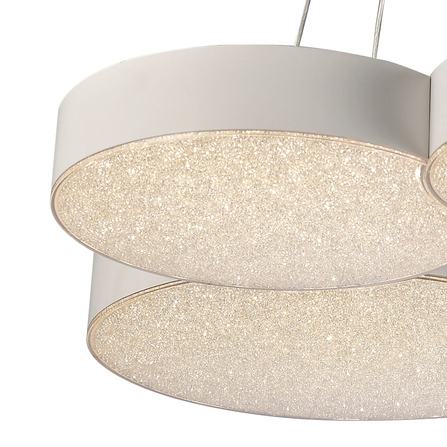 Lunas Pendant 61cm Diameter 54W LED 3000K, 2650lm, RF Remote Control White, 3yrs Warranty by Mantra