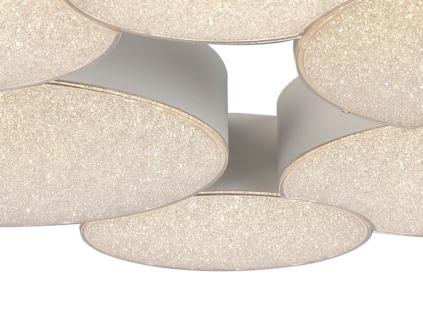 Lunas Pendant 61cm Diameter 54W LED 3000K, 2650lm, RF Remote Control White, 3yrs Warranty by Mantra