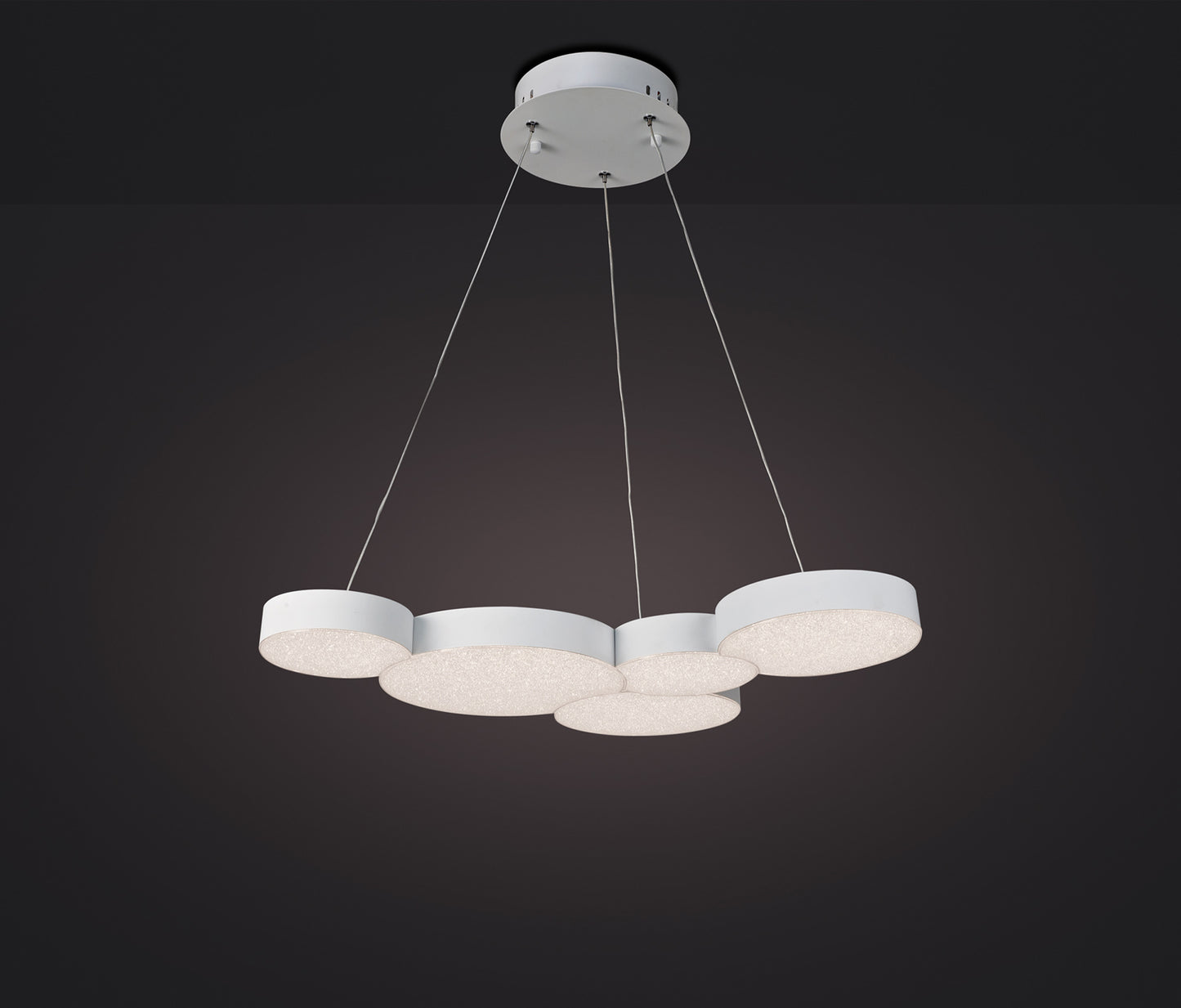 Lunas Pendant 63.5cm x 46.3cm 43W LED 3000K, 2120lm, RF Remote Control White, 3yrs Warranty by Mantra