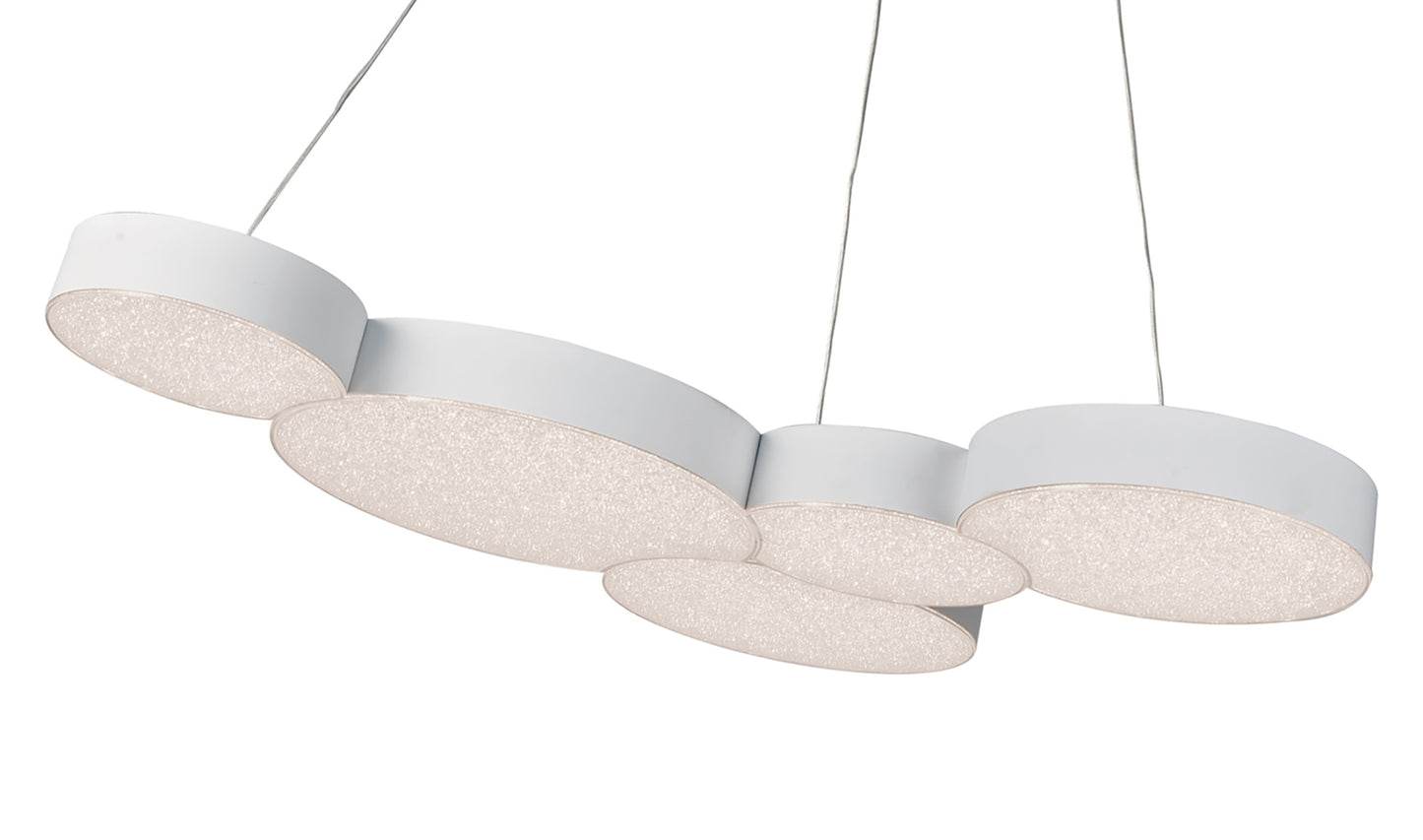 Lunas Pendant 63.5cm x 46.3cm 43W LED 3000K, 2120lm, RF Remote Control White, 3yrs Warranty by Mantra