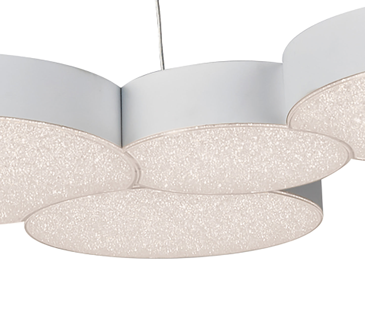 Lunas Pendant 63.5cm x 46.3cm 43W LED 3000K, 2120lm, RF Remote Control White, 3yrs Warranty by Mantra