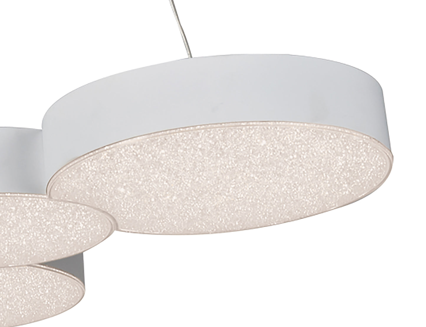 Lunas Pendant 63.5cm x 46.3cm 43W LED 3000K, 2120lm, RF Remote Control White, 3yrs Warranty by Mantra