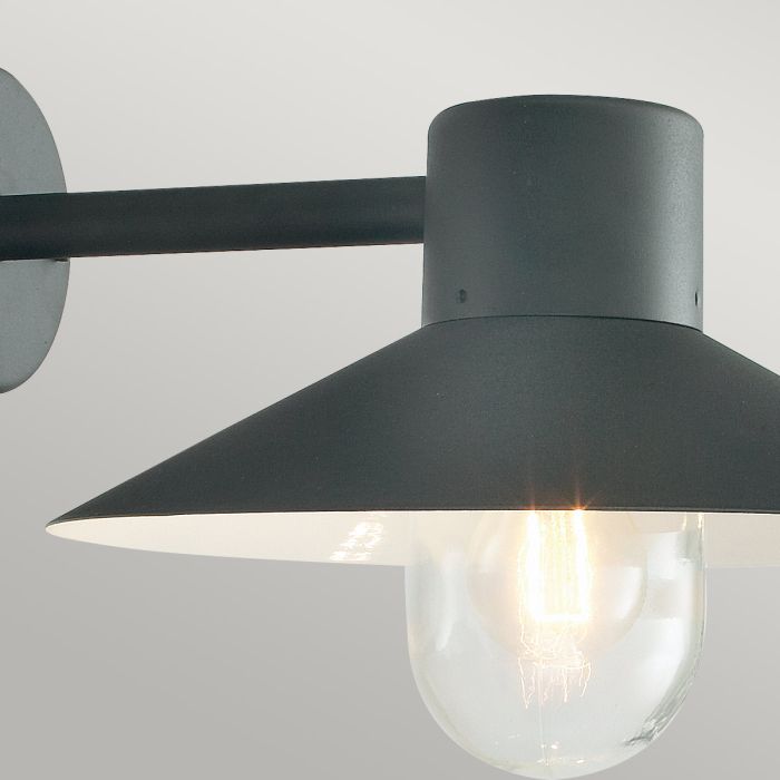 Lund 1 Light Wall Lantern - Black