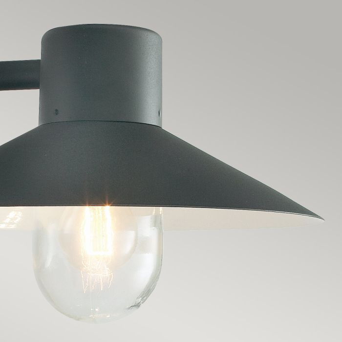 Lund 1 Light Wall Lantern - Black