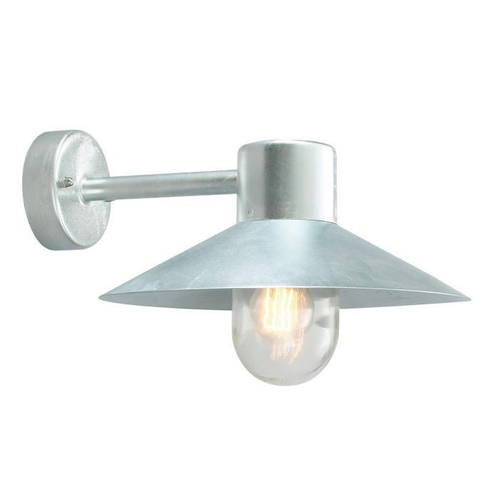 Lund 1 Light Wall Lantern - Galvanised