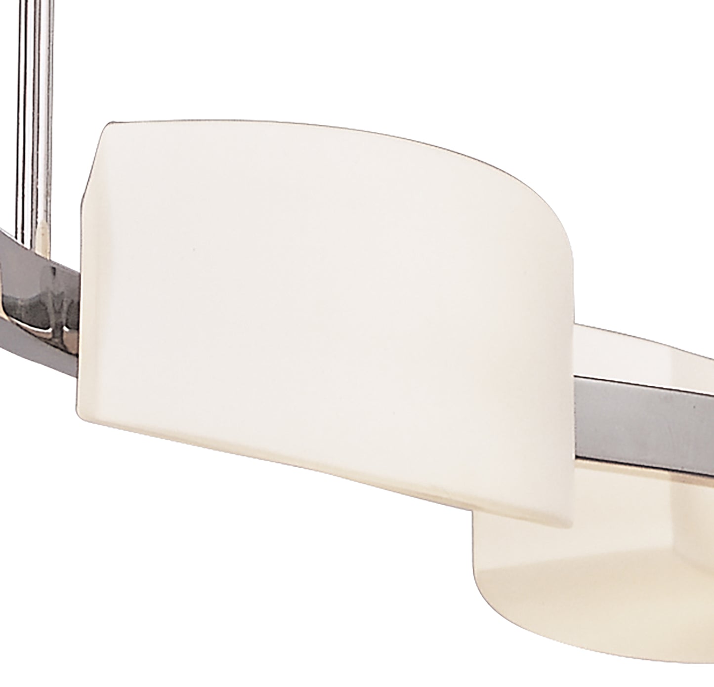 Lupa Telescopic Pendant Linear Bar 4 Light G9, Polished Chrome/Frosted White Glass by Mantra