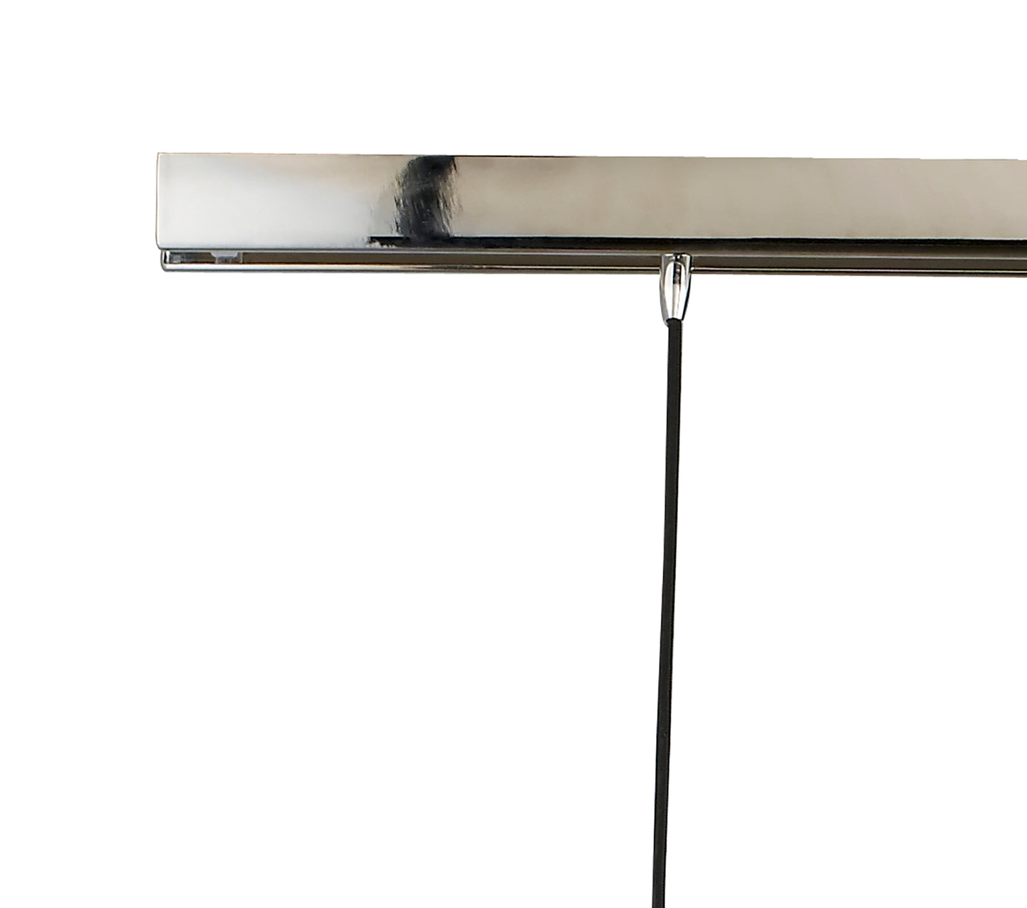 Lupin Linear Pendant 2 Light E27 Line, Gloss Black/White Acrylic/Polished Chrome, CFL Lamps INCLUDED by Mantra