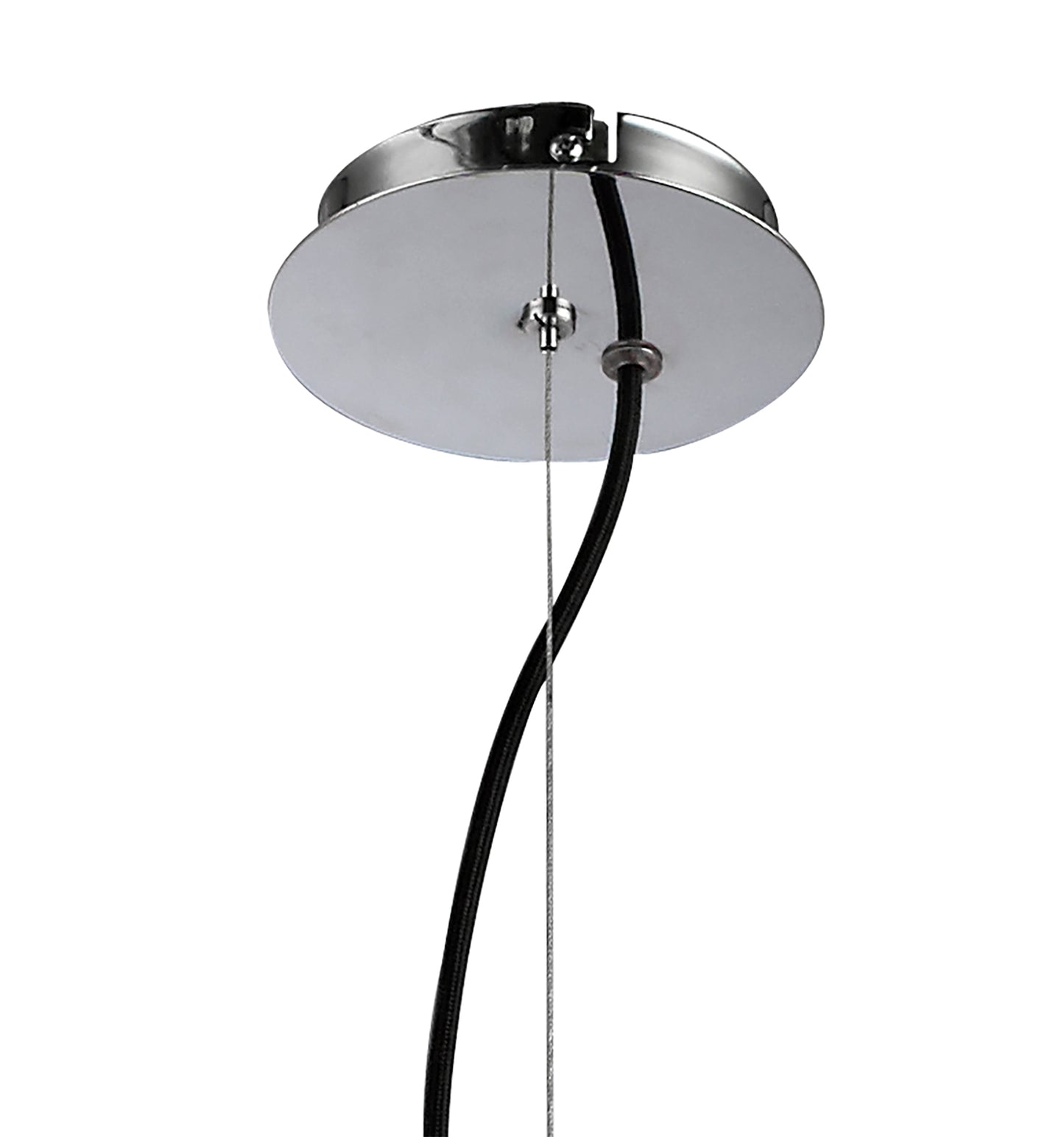 Lupin Pendant 4 Light E27, Gloss Black/White Acrylic/Polished Chrome, CFL Lamps INCLUDED by Mantra