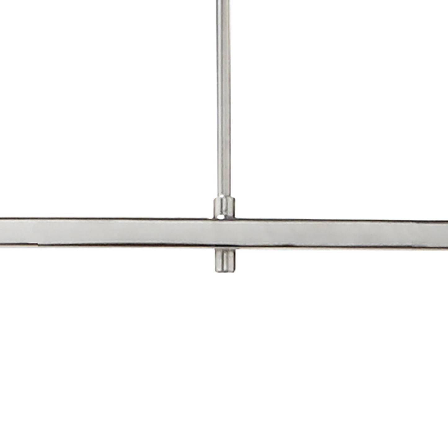 Lupin Linear Pendant 2 Light E27, Gloss Black, White Acrylic, Polished Chrome, CFL Lamps INCLUDED by Mantra