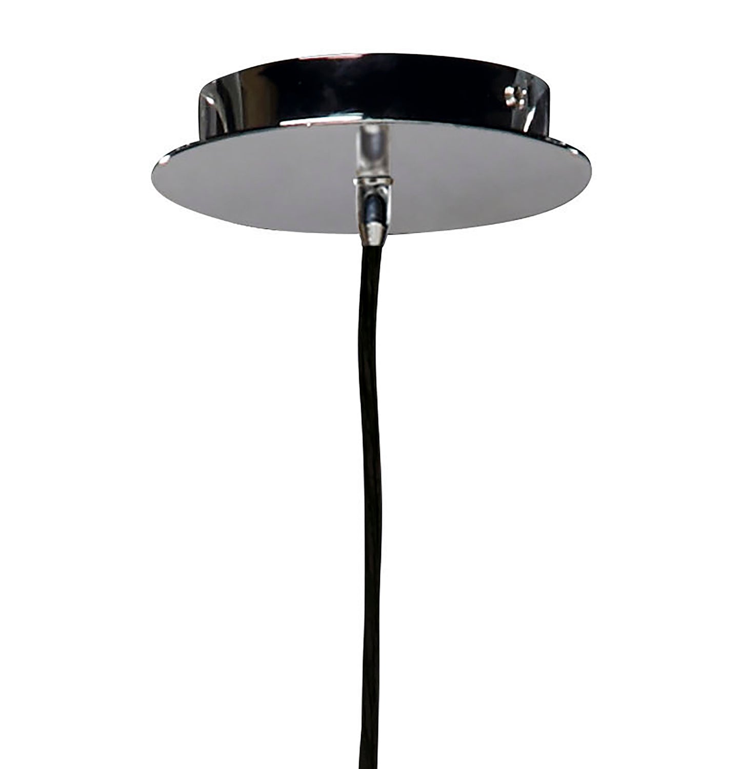 Lupin Pendant 1 Light E27, Gloss White/White Acrylic/Polished Chrome, CFL Lamps INCLUDED by Mantra