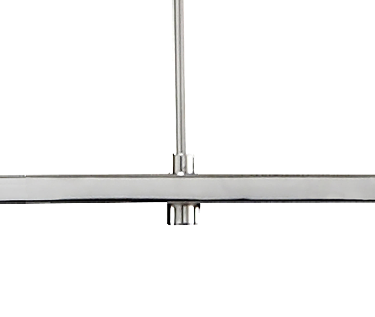 Lupin Linear Pendant 2 Light E27 Line Large, Gloss White, White Acrylic, Polished Chrome, CFL Lamps INCLUDED by Mantra