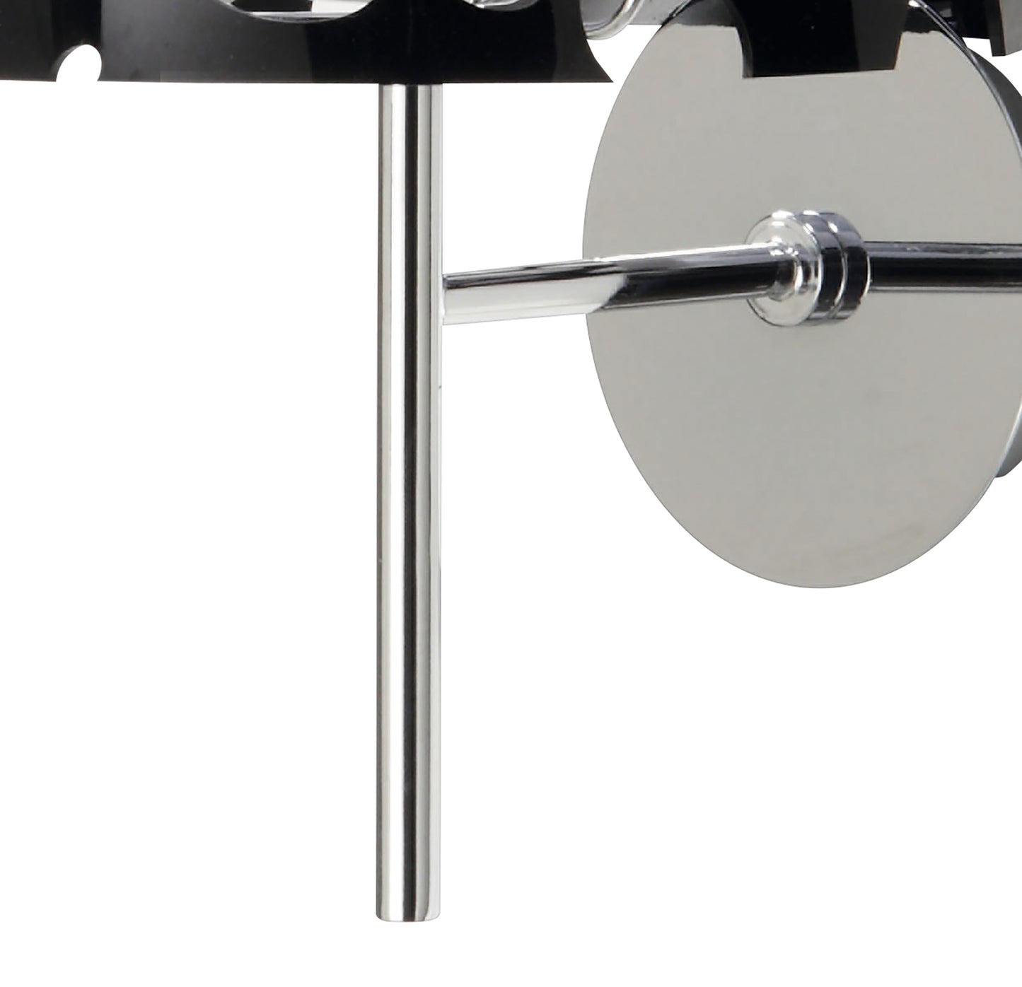 Lupin Wall Lamp 1 Light E27, Gloss Black/White Acrylic/Polished Chrome, CFL Lamps INCLUDED by Mantra