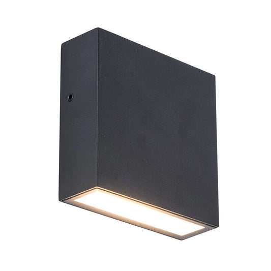 Gemini XF Square LED Wall Light Black - IP54