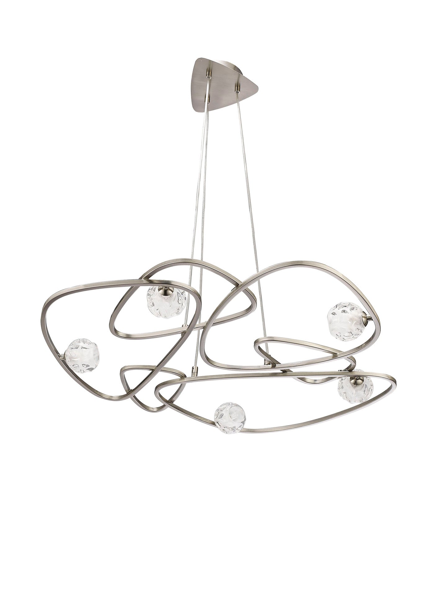 Lux Pendant 5 Light G9, Polished Chrome by Mantra