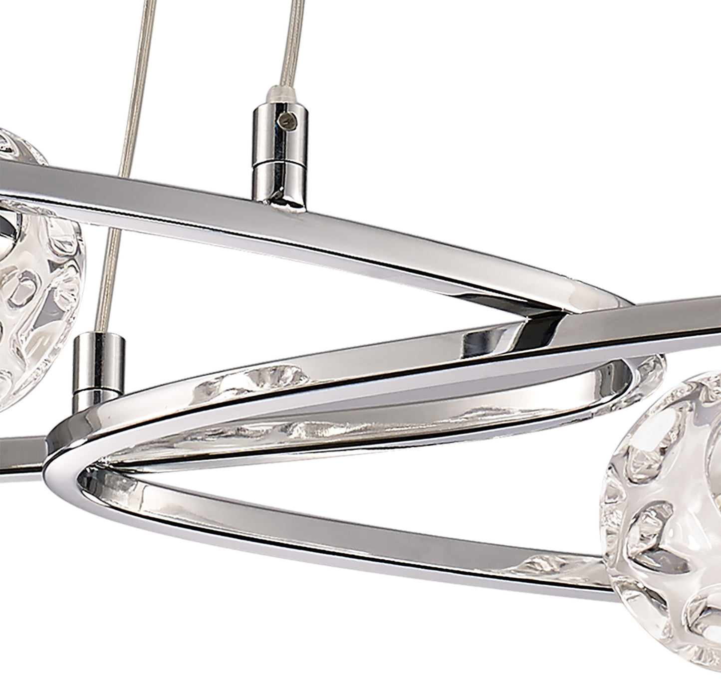 Lux Linear Pendant 5 Light G9 Line, Polished Chrome by Mantra