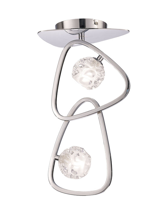 Lux Ceiling 2 Light G9, Polished Chrome by Mantra