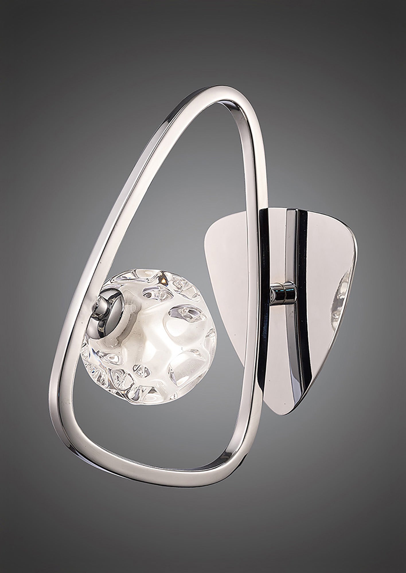 Lux Switched Wall Lamp 1 Light G9, Polished Chrome by Mantra