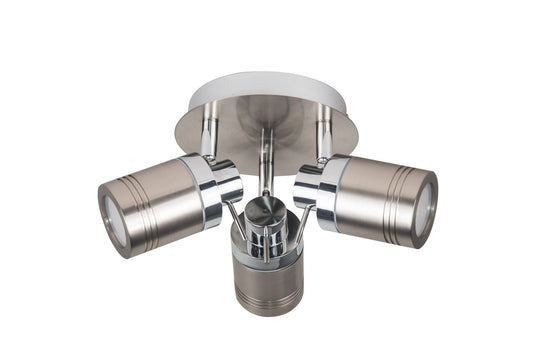 Luxo 3 Light Spotlight Satin Chrome