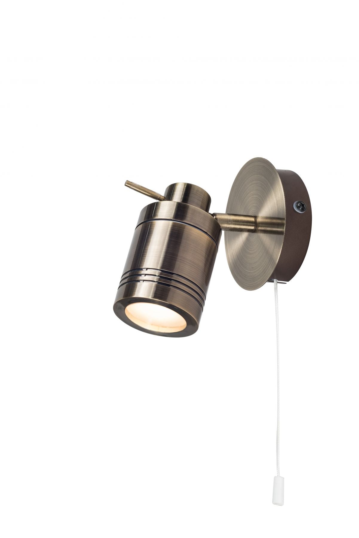 Luxo Single Spotlight Antique Brass