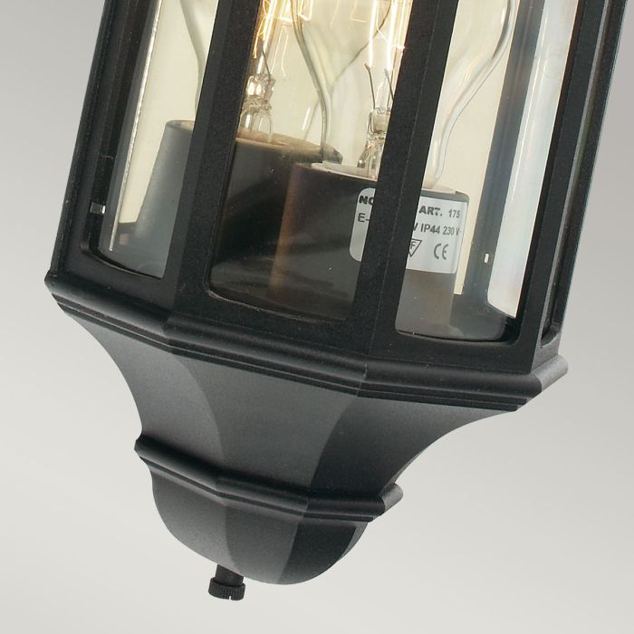 Malaga Mini 1 Light Mini Wall Lantern - Black