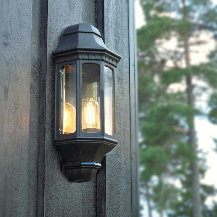 Malaga 1 Light Wall Lantern - Black