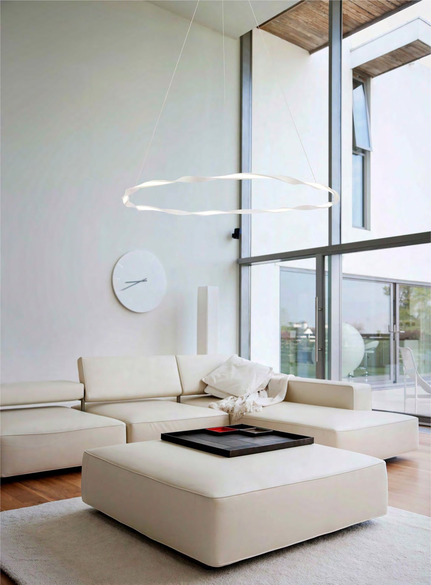 Madagascar Floor Lamp, 24W LED, 3000K, 1680lm, IP20, Sand White, 3yrs Warranty by Mantra