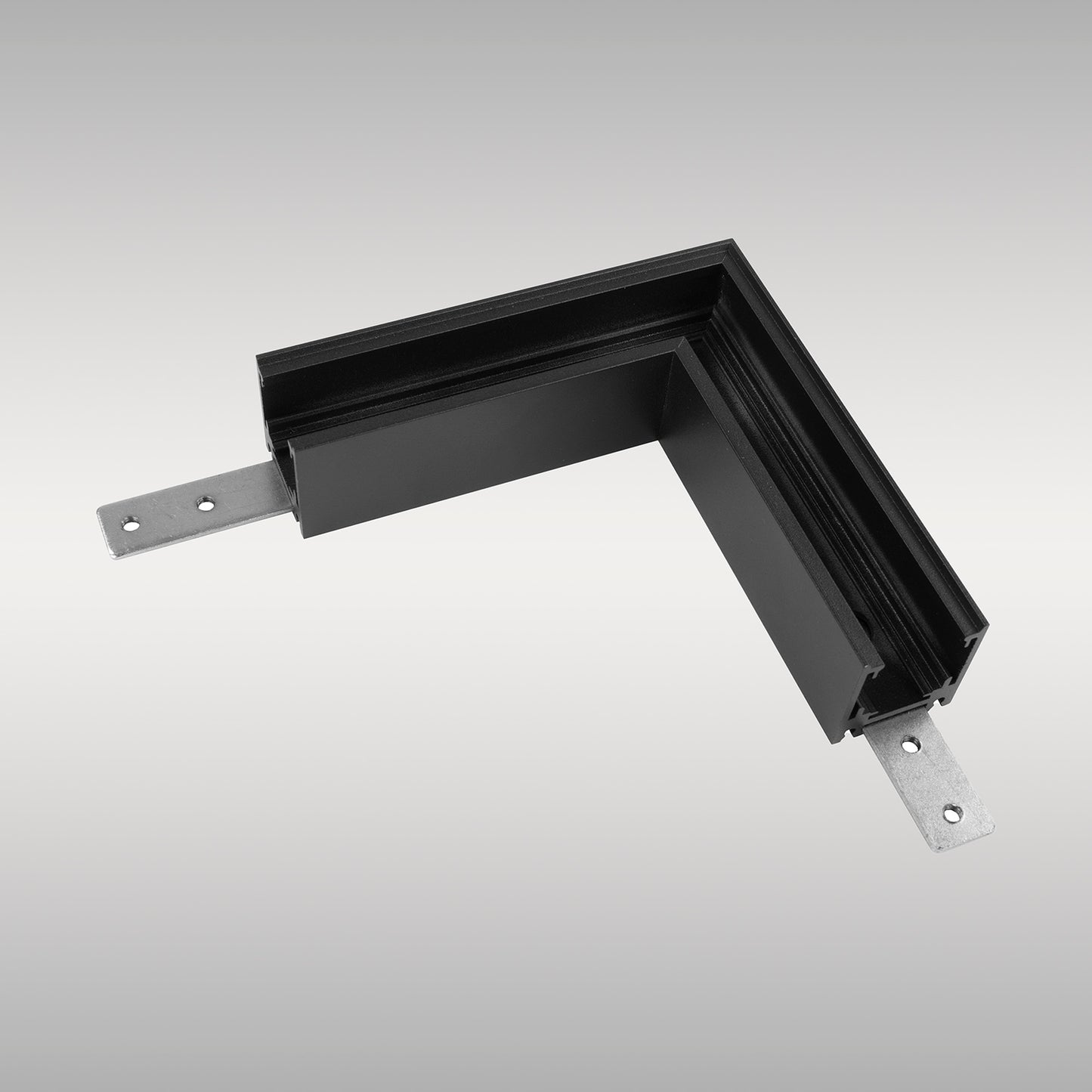 Magneto Shallow Single Connector Surface L-Joint 90º, Black For M8300 & M8301 by Mantra
