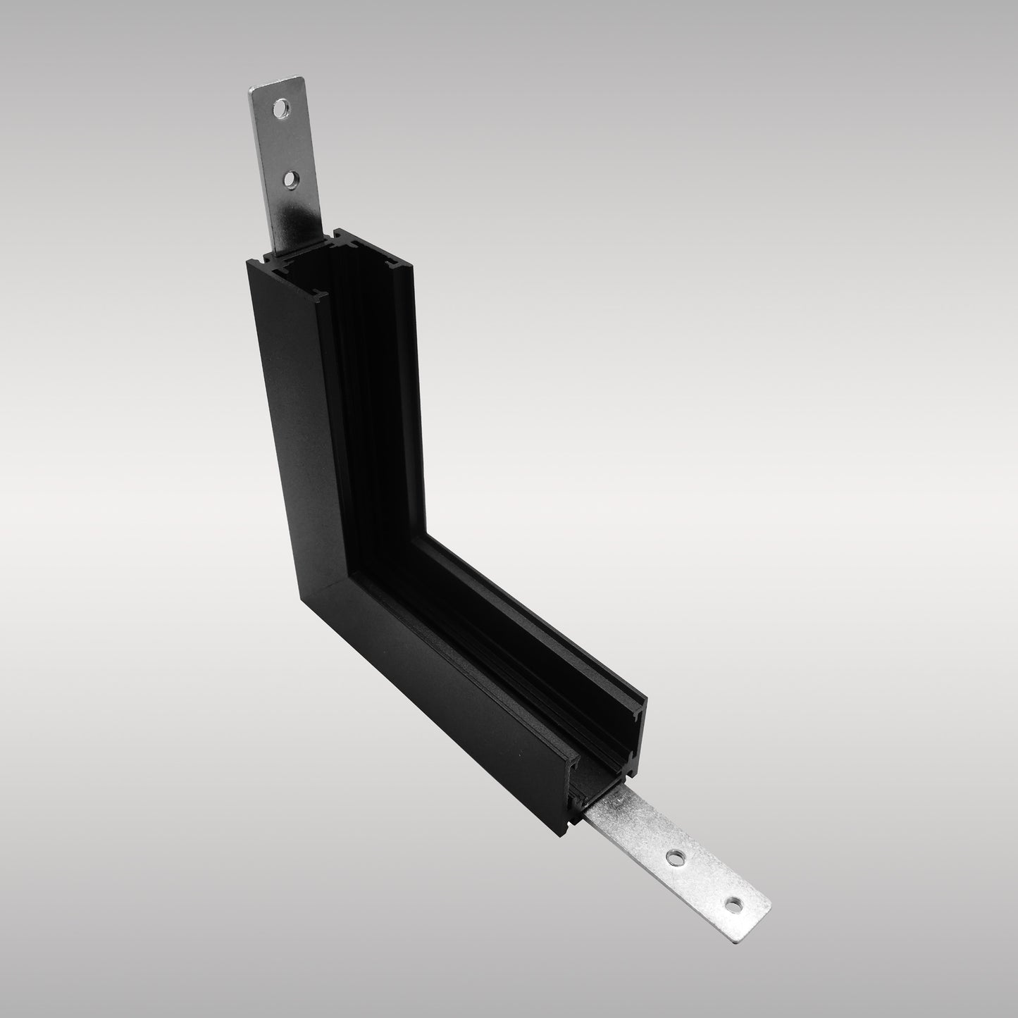 Magneto Shallow Single Connector Surface L-Joint Wall To Wall In, Black For M8300 & M8301 by Mantra