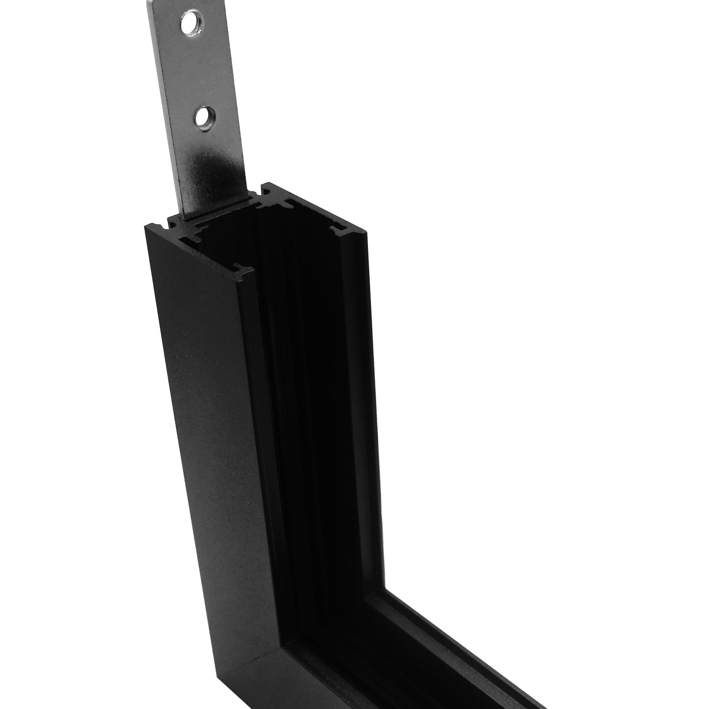 Magneto Shallow Single Connector Surface L-Joint Wall To Wall In, Black For M8300 & M8301 by Mantra
