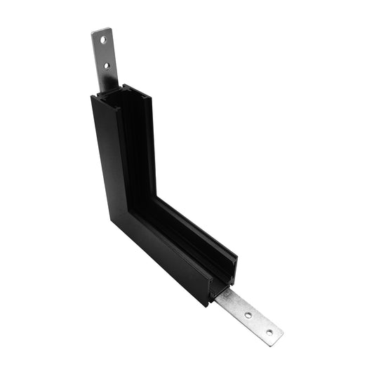 Magneto Shallow Single Connector Surface L-Joint Wall To Wall In, Black For M8300 & M8301 by Mantra