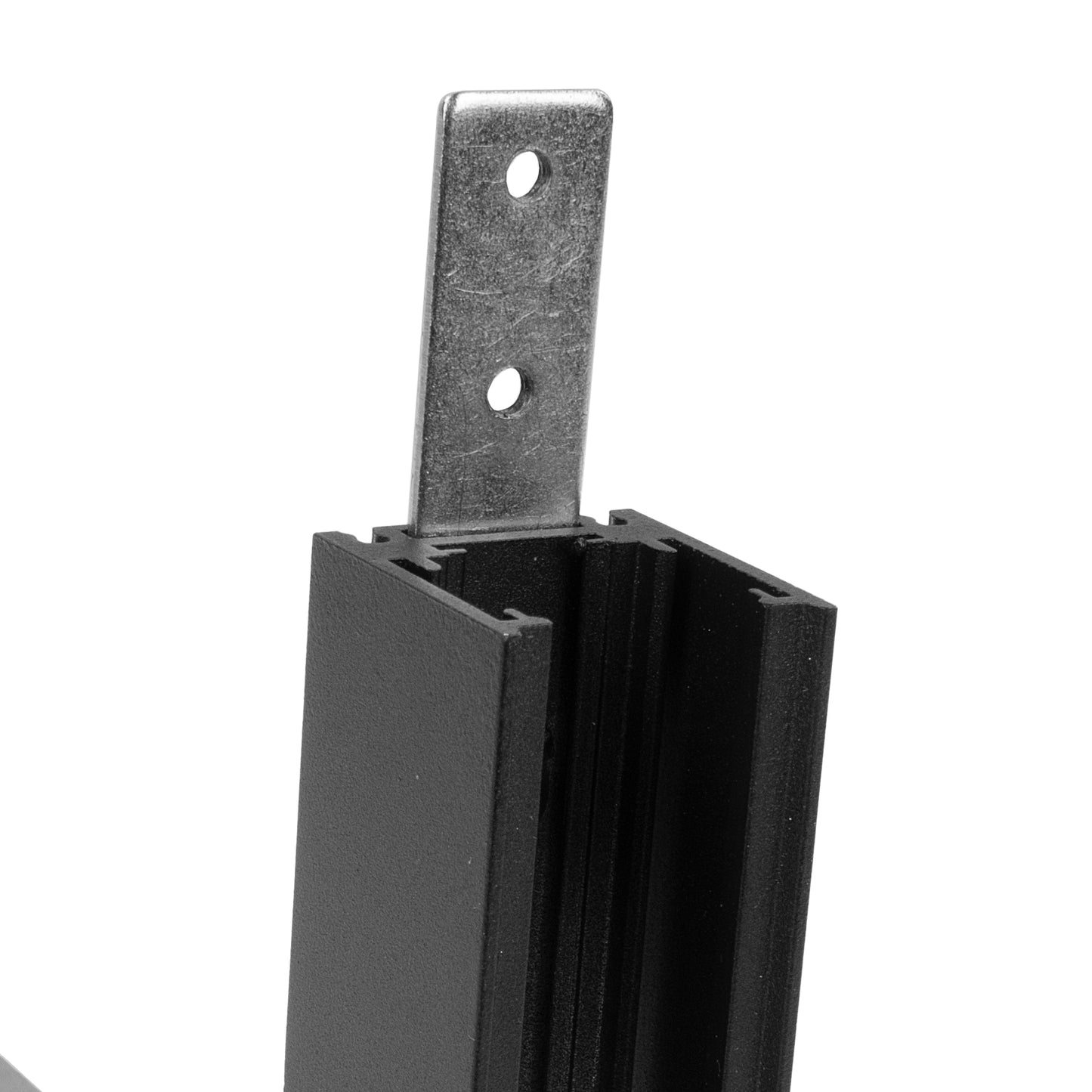 Magneto Shallow Single Connector Surface L-Joint Wall To Wall Out, Black For M8300 & M8301 by Mantra
