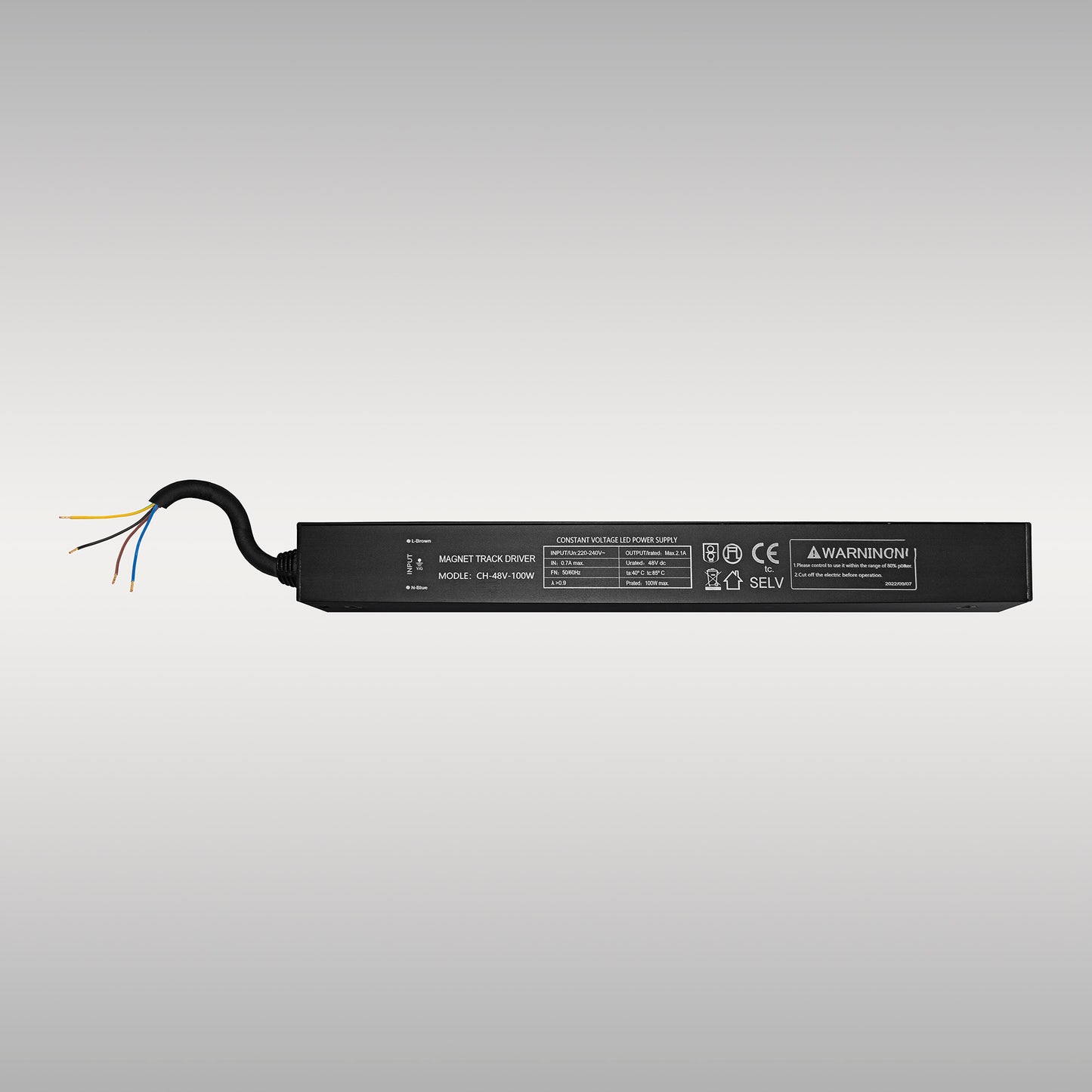 Magneto In-Track Driver 48V 100W, Black For All Types Of Track, Non-Dimmable by Mantra