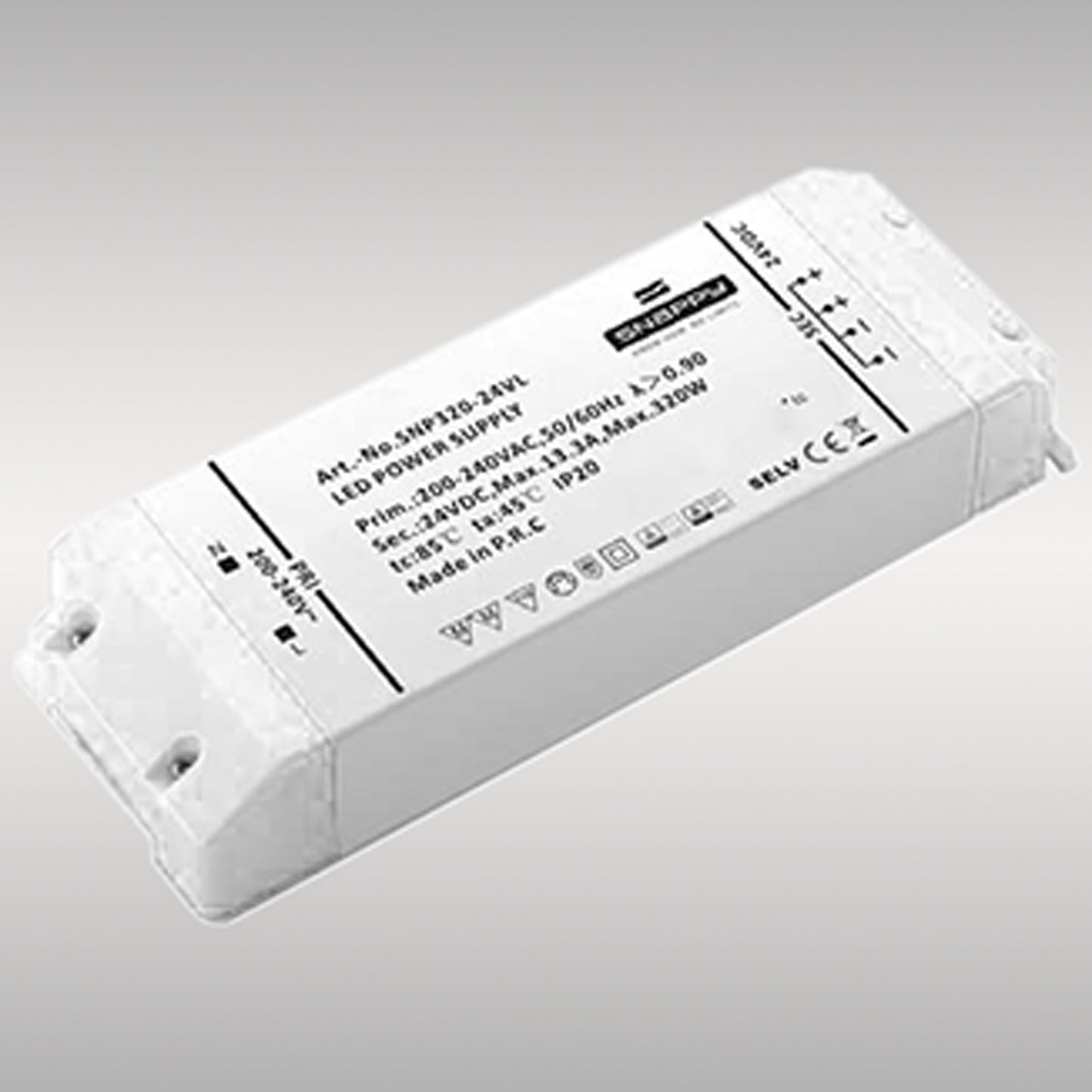 Magneto Constant Voltage Driver 48VDC 320W, Non-Dimmable by Mantra